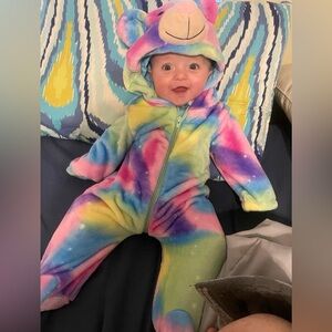 Rainbow bear onesie
